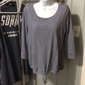NWT Loft blue stripe top size medium